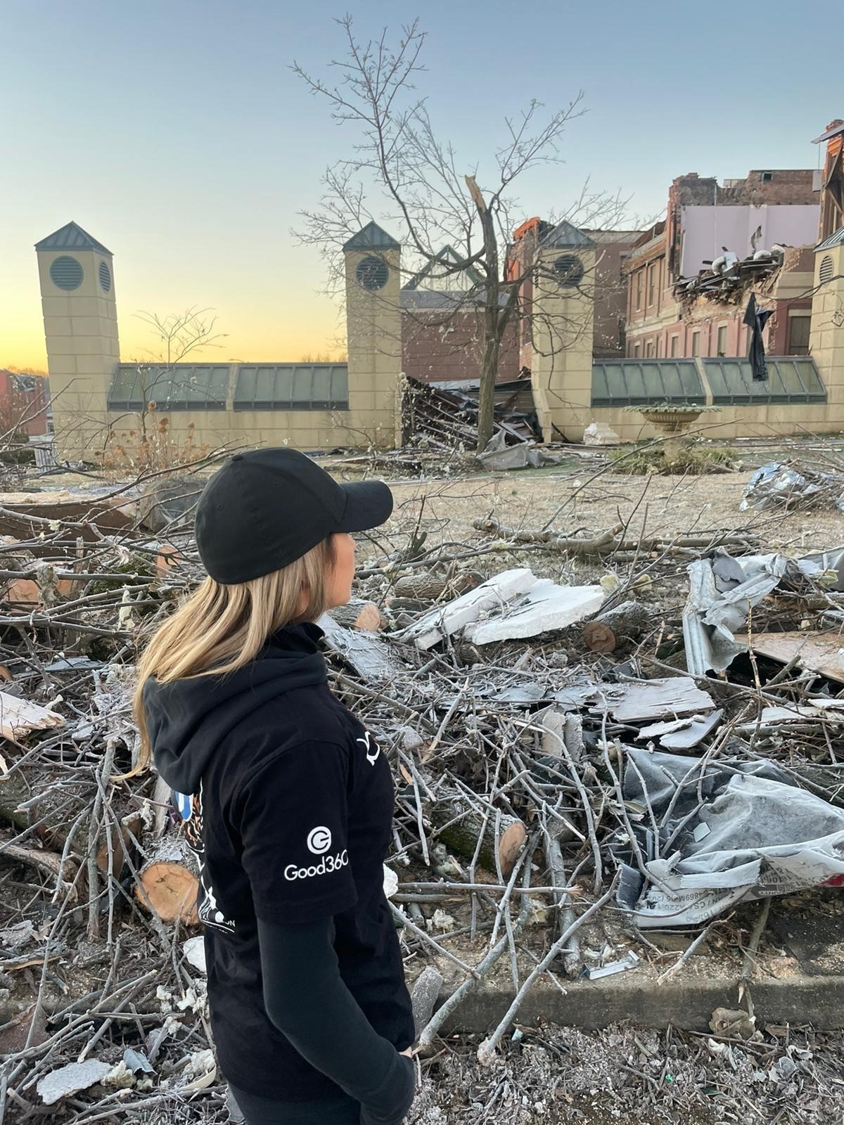 Good360 in Mayfield, KY, surveying the damage done by natural disasters.