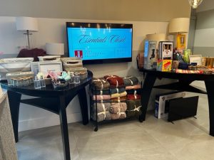 Donations from Amazon are displayed at Morningday Community Solutions. 